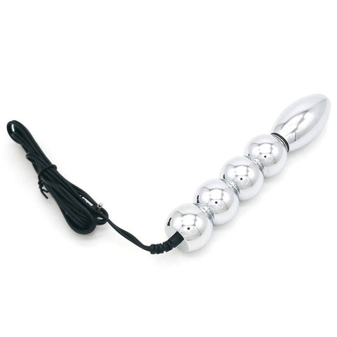 Bipolar Metal Electric Shock Butt Plug - S - Electro Sex