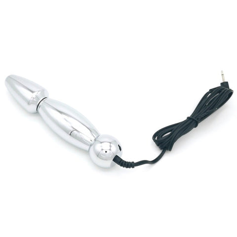 Bipolar Metal Electric Shock Butt Plug - U - Electro Sex