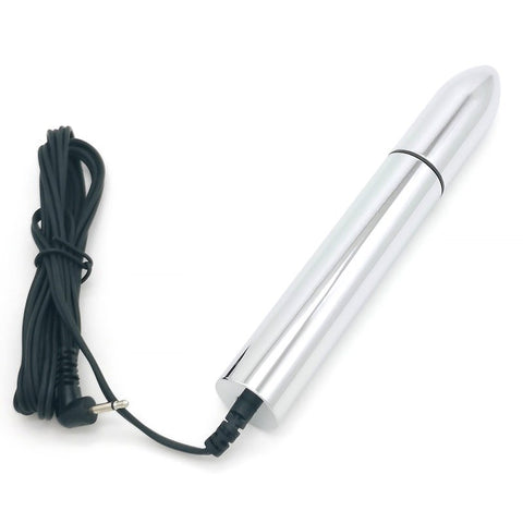 Bipolar Metal Electric Shock Butt Plug - V - Electro Sex