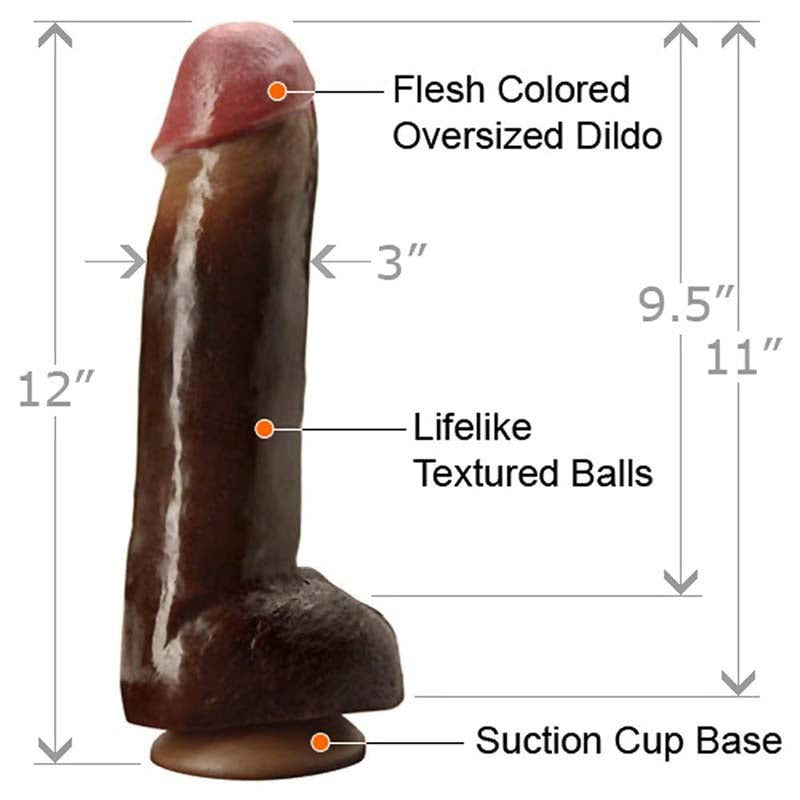 Black Balled 12 inch Dildo Realistic Dildos