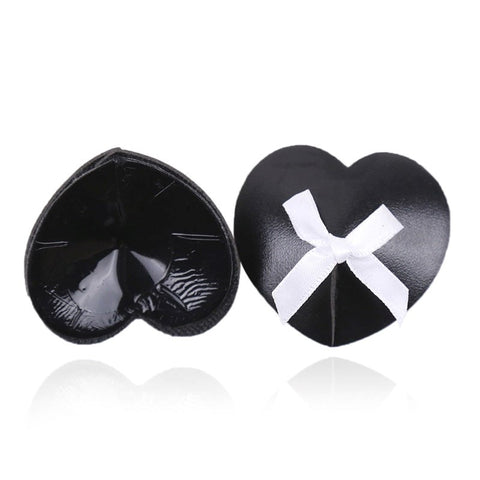 Black Heart White Box Nipple Pasties - Fancy Dress Ups