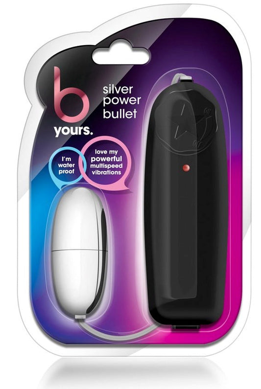Blush Novelties B Yours Silver Power Bullet - Remote Control Vibrators