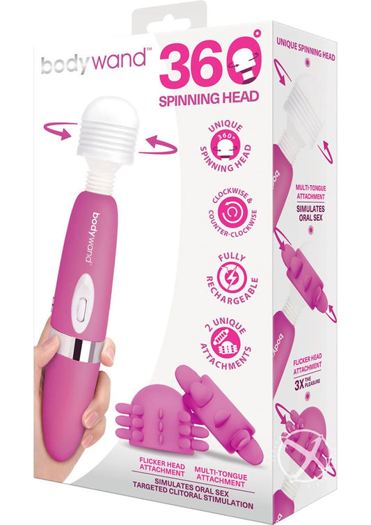 Bodywand 360 Spinning Head Massager 3 Piece Set - Luxury Sex Toys