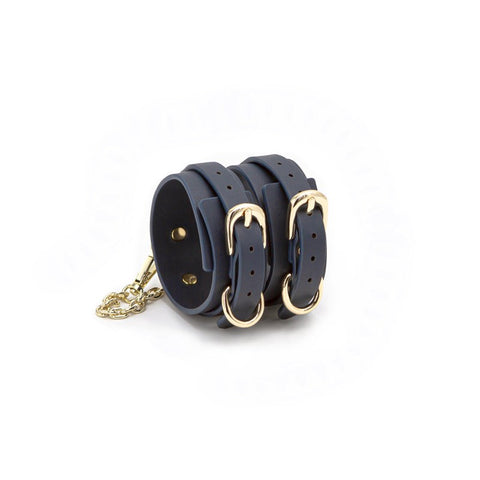 Bondage Couture Ankle Cuff - Sophisticated Sensuality in Blue - Cuffs and Restraints