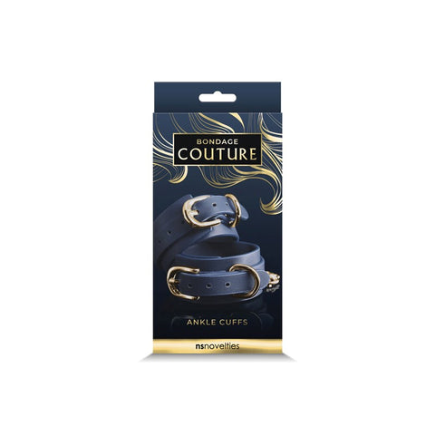 Bondage Couture Ankle Cuff - Sophisticated Sensuality in Blue - Cuffs and Restraints