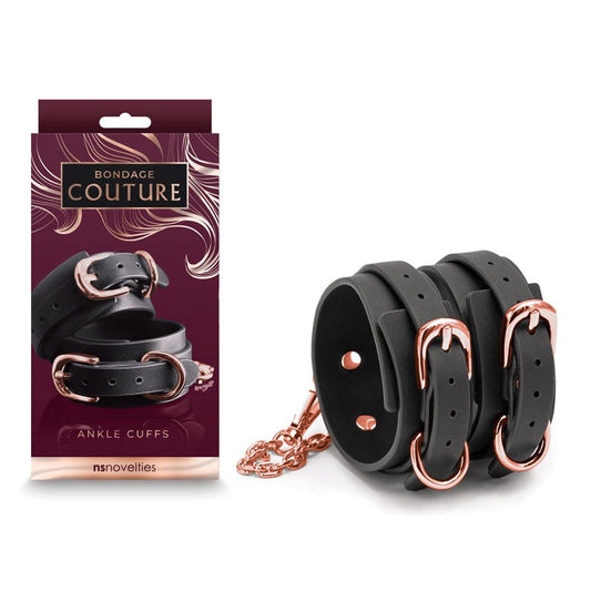 NS Novelties Bondage Couture - Stylish and Secure Ankle Restraints - Cuffs and Restraints