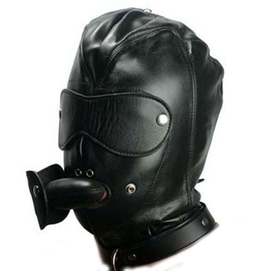 Bondage Hood With Dildo Gag - Bondage Hoods