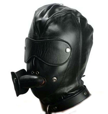 Bondage Hood With Dildo Gag - Bondage Hoods