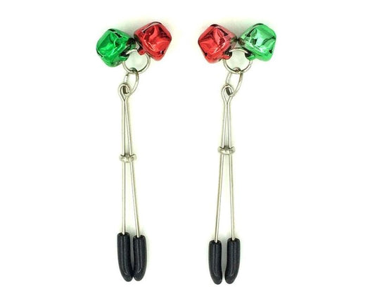 Bondage Nipple Clamps with Two Bells - Breast and Nipple Toys
