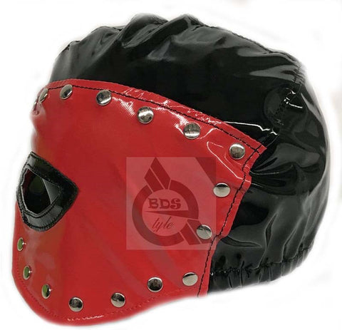 Bondora Studded Bondage Hood Faux Leather - Bondage Hoods