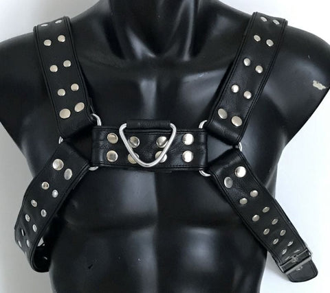 Luxurious Leather BDSM Harness - Elevate Your Sensual Journey - Cuffs and Restraints