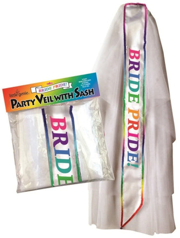 Bride Pride Veil with Sash - Fancy Dress Ups