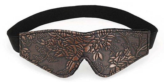 Brown Floral Print Blindfold - Fancy Dress Ups