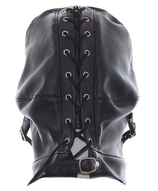 Cafe Bondage Hood Leather - Bondage Hoods