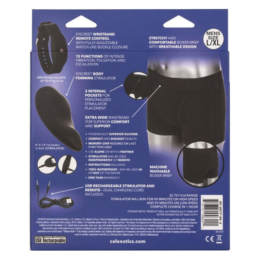 California Exotics Remote Control Boxer Brief Set - Strap On Sextoys