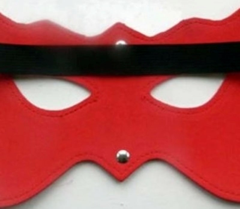 Cat PVC Eye Mask Red Heavy Fancy Dress Ups