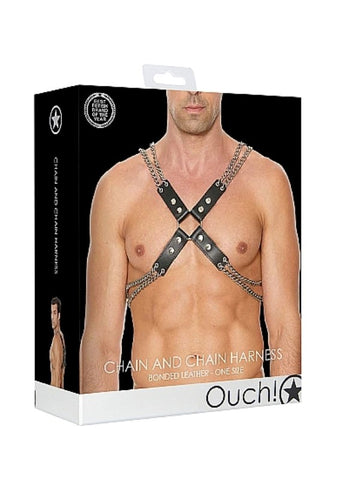 Chain and Chain Harness Black - Cuffs and Restraints