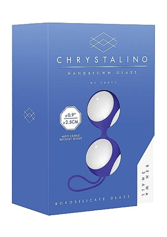Chrystalino Ben Wa Small White - Glass Sex Toys