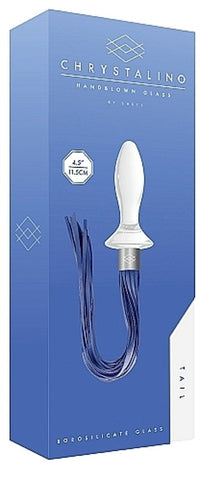 Chrystalino Tail White Glass Anal Plug - Glass Sex Toys
