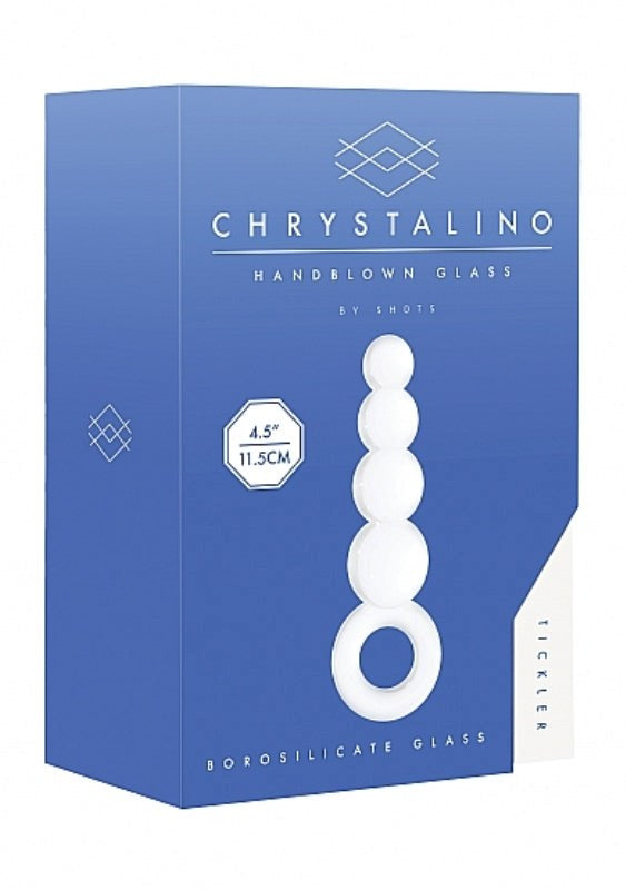 Chrystalino Tickler White Glass Sex Toys