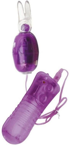 Lavender Bunny Bullet Vibrator - 10 Functions, Wiggling Ears - Bullet Vibrators