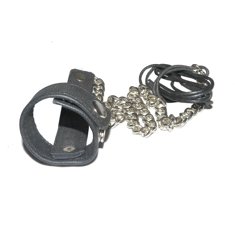 Cock & Ball Ring with Leather Lead Cuffs and Restraints