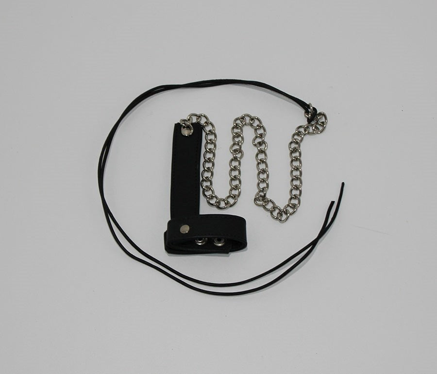 Cock & Ball Ring with Leather Lead Cuffs and Restraints