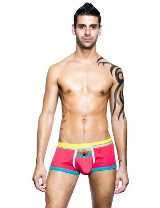 Color Vibe Sports Boxer - Coral - Small - Mens Briefs And Boxers