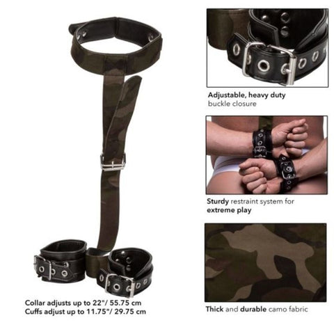 Colt Camo BDSM Play Collar and Cuffs - Cuffs and Restraints
