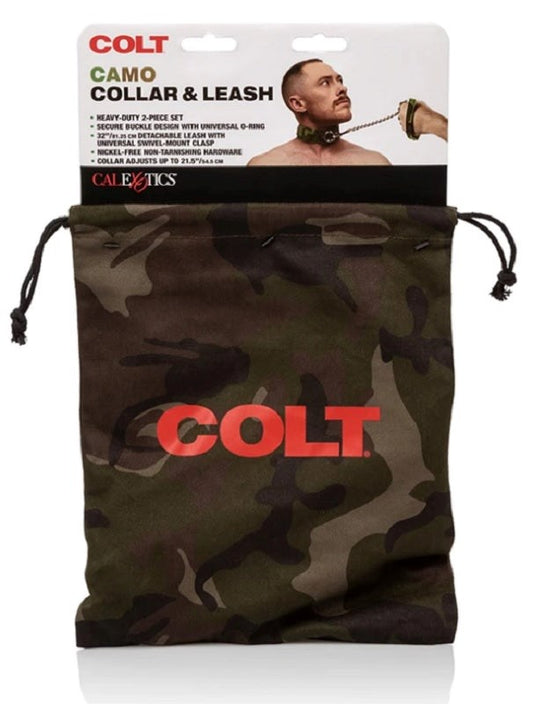 Colt Camo Fetish Play Collar and Leash - Collars and Leads
