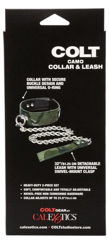 Colt Camo Fetish Play Collar and Leash - Collars and Leads