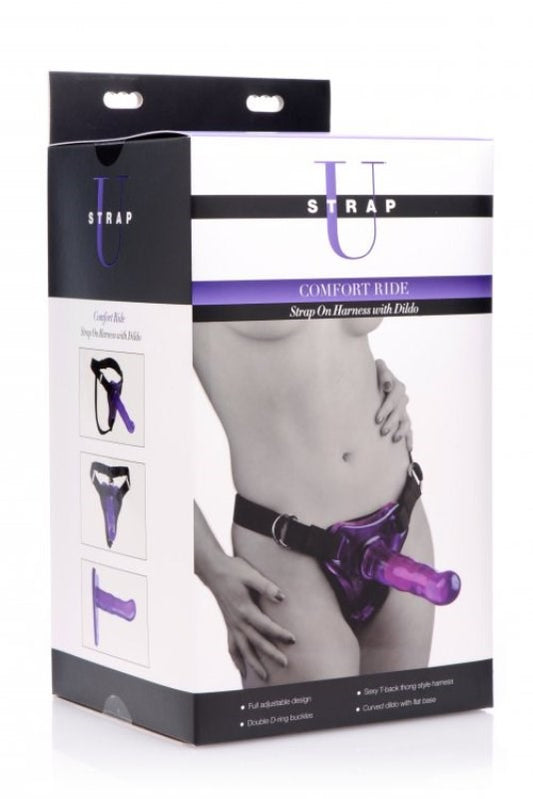 Comfort Ride Strap On Harness with Purple Dildo Strap On Sextoys