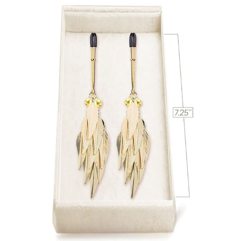 Couture-Inspired Sensual Adornments - Golden Harvest Nipple Clamps - Nipple and Clit Clamps