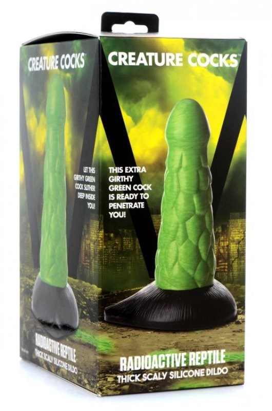 Creature Cocks Radioactive Reptile Thick Scaly Silicone Dildo Non-Realistic Dildos