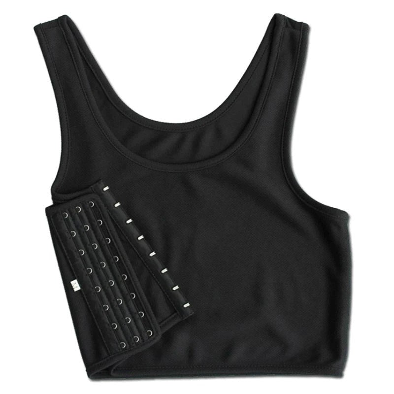 Crop Top Chest Binder Black Bras and Bra Sets