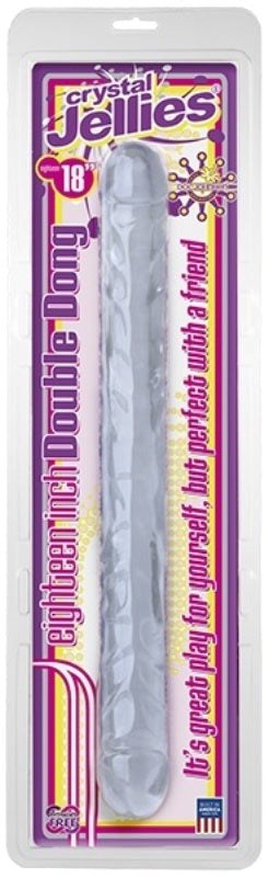 Crystal Jellies 18" Double Dong Clear Realistic Dildos