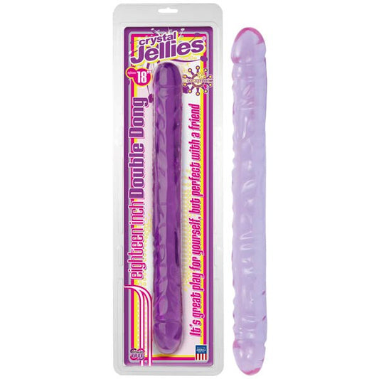 Crystal Jellies 18'' Double Dong - Purple - Double Ender