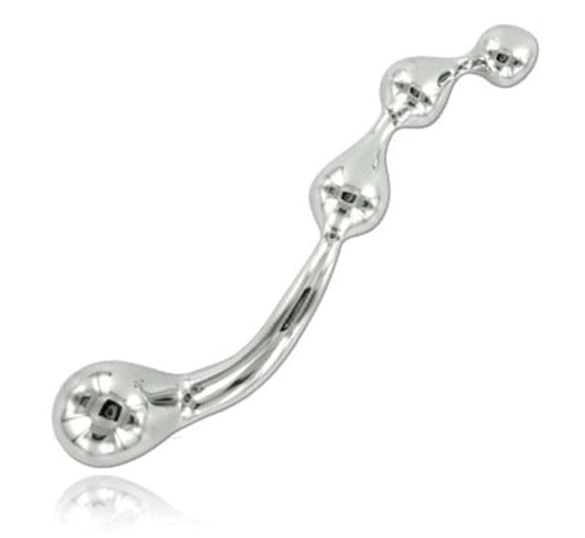 Stainless Steel Bliss - Curved Metal G-Wand - Steel Sex Toys