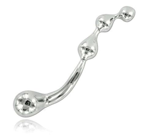 Stainless Steel Bliss - Curved Metal G-Wand - Steel Sex Toys