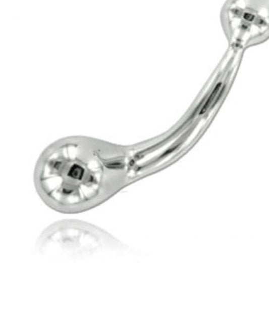 Stainless Steel Bliss - Curved Metal G-Wand - Steel Sex Toys