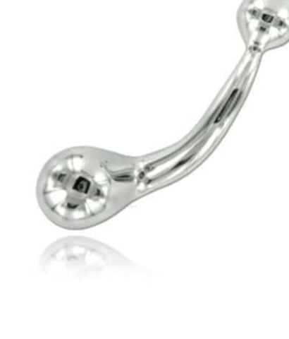 Stainless Steel Bliss - Curved Metal G-Wand - Steel Sex Toys