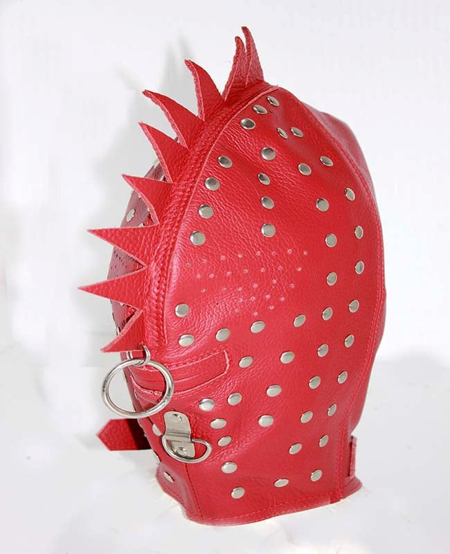 Cyclops Leather Bondage Spiked Hood Bondage Hoods