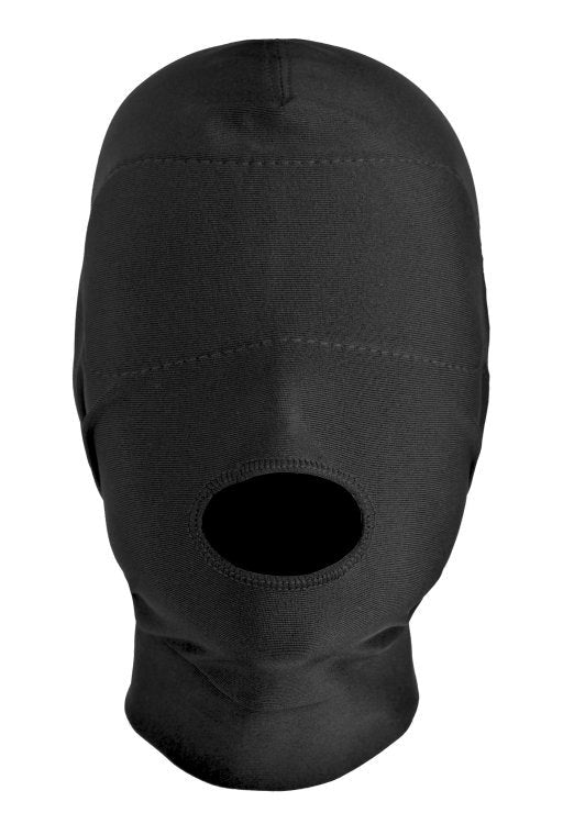 Disguise Open Mouth Hood With Padded Blindfold Bondage Hoods