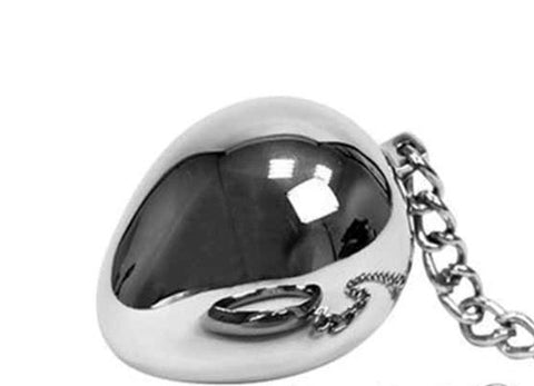 Pleasure-Enhancing Donut Steel Cock Ring with Anal Egg - Spreaders and Hangers