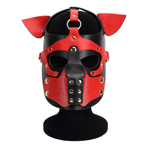 Double Color Dog Bondage Hood - Bondage Hoods