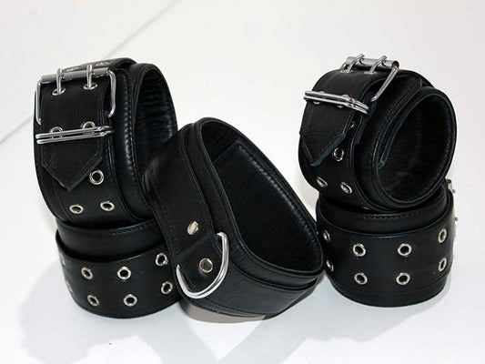 Premium Leather Adjustable Couples Restraint - Unforgettable Passion - Cuffs and Restraints