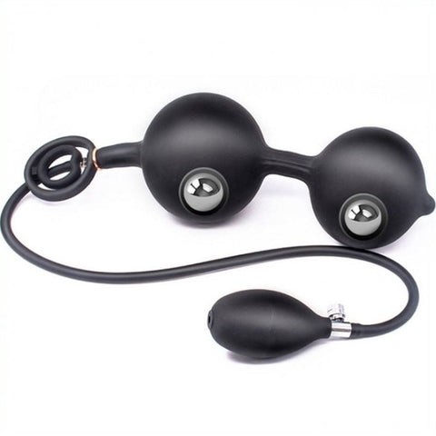 Double Rolling Ball Inflatable Anal Plug - Inflatable Dildos and Vibrators