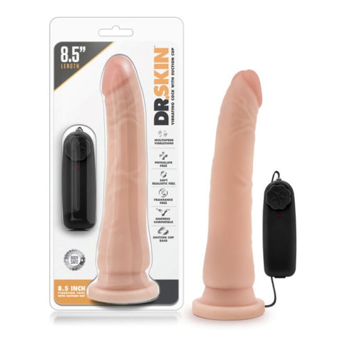 Dr. Skin's Vibrating Realistic Pleasure Enhancer - 8.5 Inches - Realistic Dildos