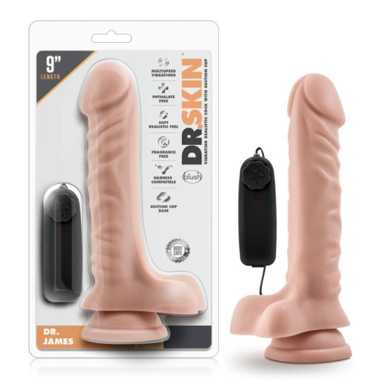 Dr. Skin Dr. James - 9 Inch Vibrating Cock Vibrating Dildos