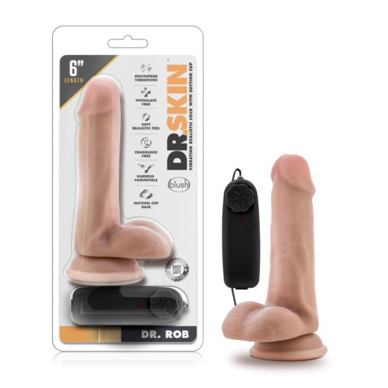 Dr. Skin Dr. Rob - 6 Inch Vibrating Cock Vibrating Dildos